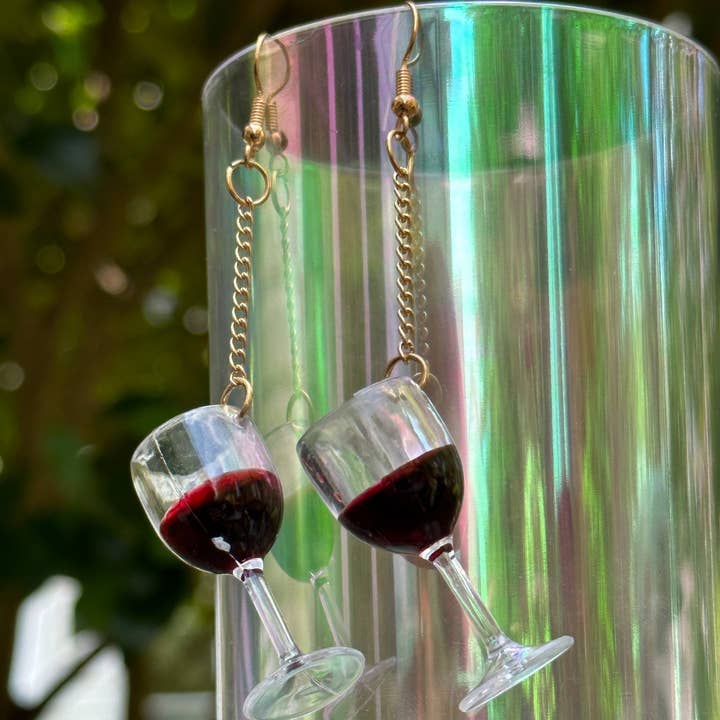 Arcfo Jewelry – wholesale Dangle earrings – Cute Wine Glass Earrings – Playful Jewelry for Wine Lovers2