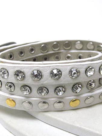 (T089) KRISTALL-LEDERARMBAND für den Großhandel von Jewelry Max
