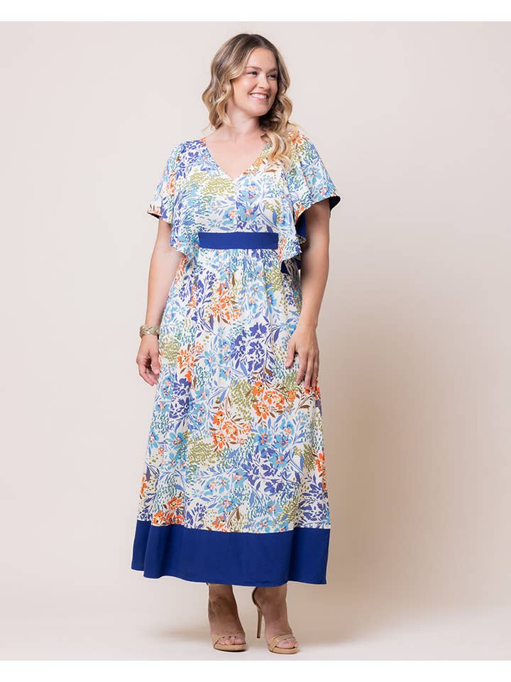 Kiyonna - Venta al por mayor Vestido - Mujer - Vestido largo estilo bohemio Mediterranean Breeze, talla grande3