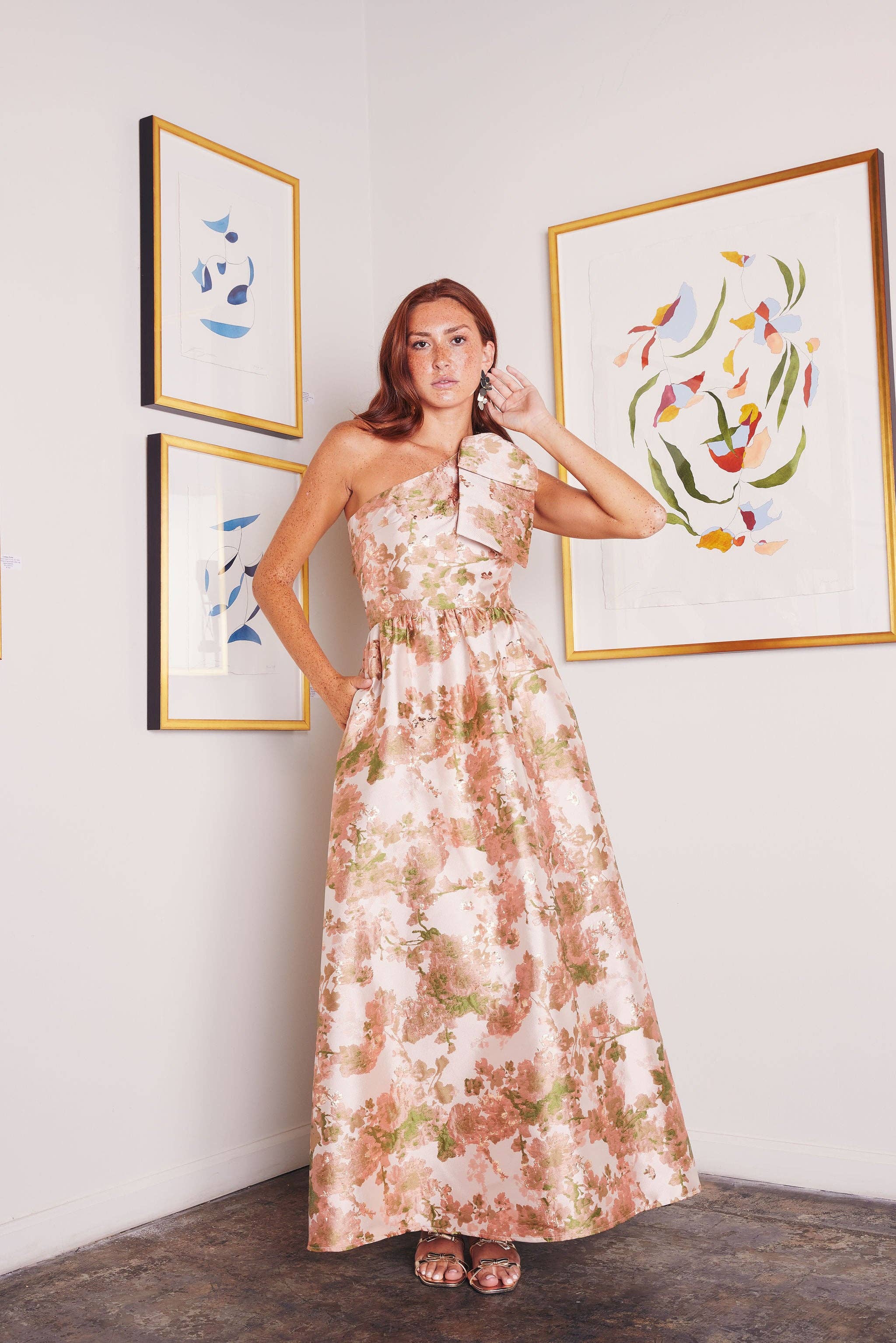 Abbey Glass - Wholesale Gown - Women's - Caroline Gown Baby's Breath Jacquard7