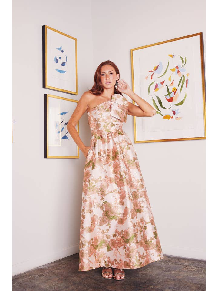 Abbey Glass - Wholesale Gown - Women's - Caroline Gown Baby's Breath Jacquard7