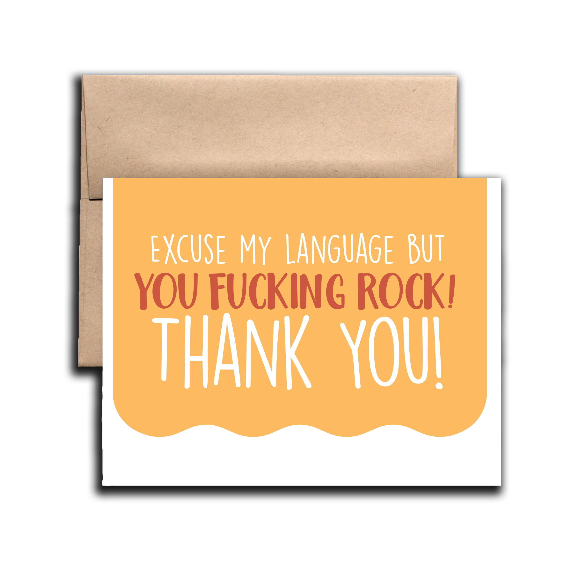REMOVED BRAND - Wholesale Thank You Card - You Fucking Rock Greeting Card0