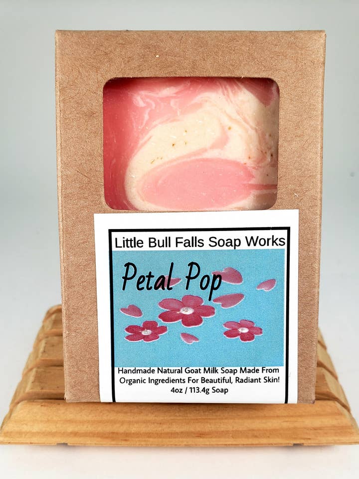 Petal Pop Goat Milk Soap for wholesale by Little Bull Falls Soap Works