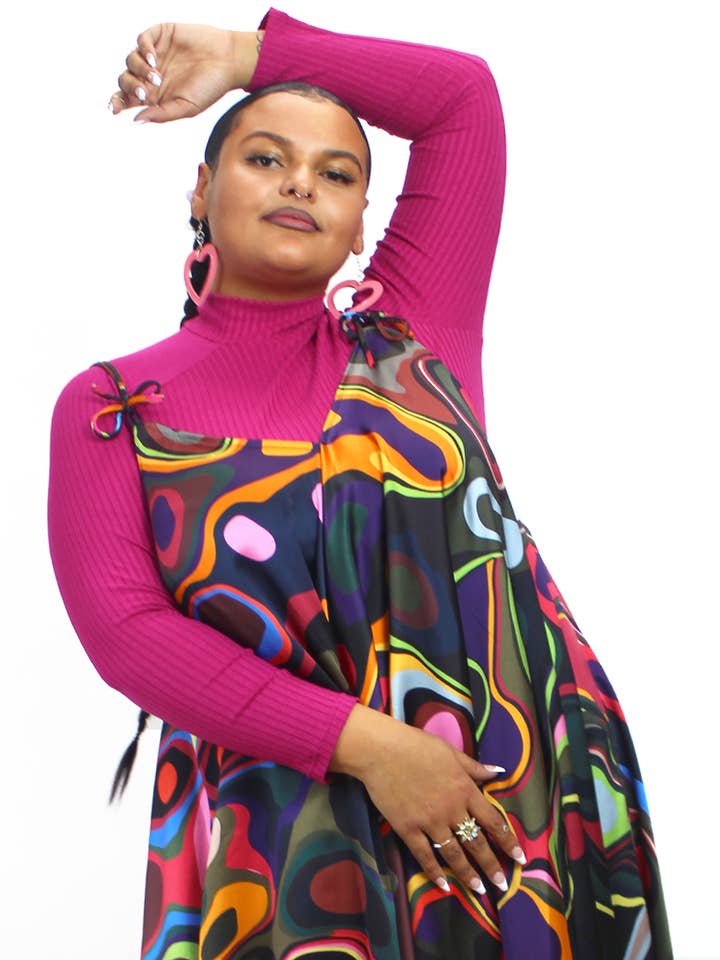 Barry Mock Neck Top - Fuchsia Hot Pink for wholesale by Alice Alexander