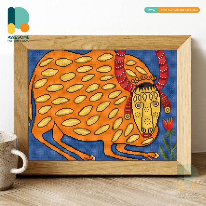 DS2345-120x162 Ukrainian Bull, Diamond Painting Kit for wholesale by Awesome Pattern Studio
