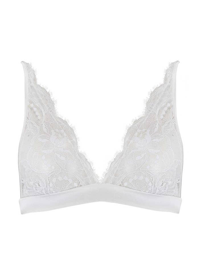 Sujetador de tocador Signature, blanco para venta al por mayor de Fleur of England