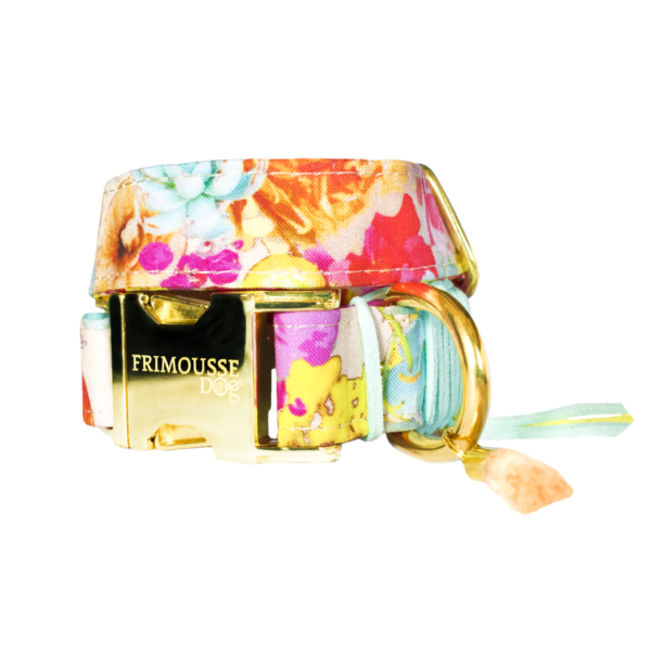 Frimousse Dog - Wholesale Pet Collar - Dog - “Pitchounette” floral adjustable dog collar0