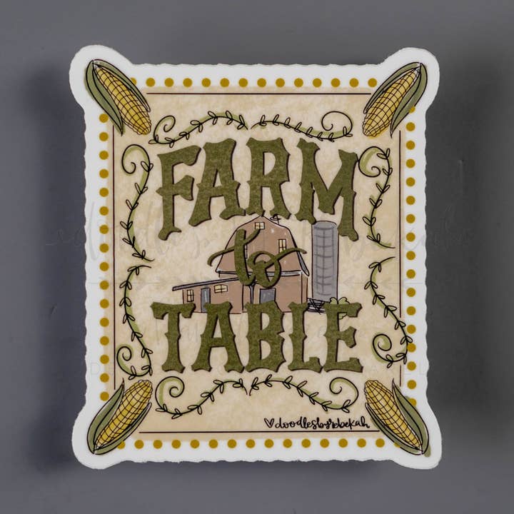 Farm Table Sticker for wholesale by Doodles By Rebekah
