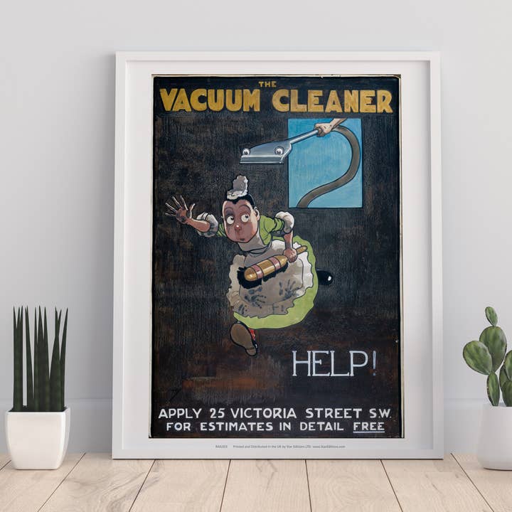 Dammsugaren - Hjälp! - 11 x 14 ”Premium konsttryck för wholesale av Star Editions