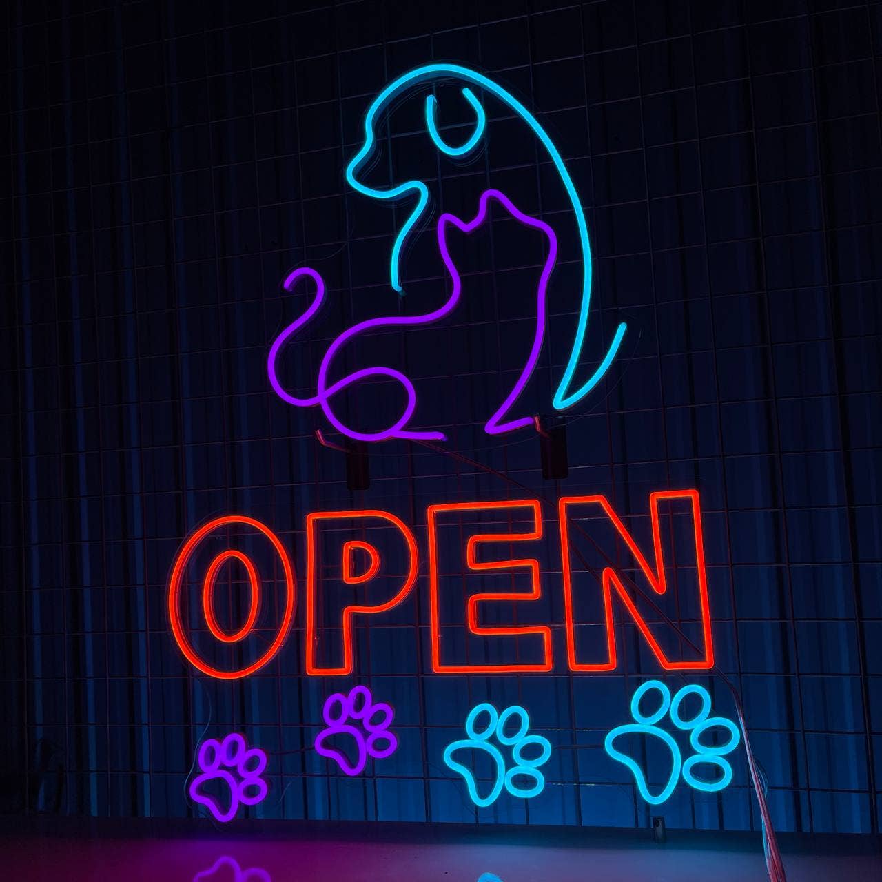 Glow Neon - Wholesale Neon Sign - Open Pet Shop Neon Signs, Welcome Sign for Pet Salon Vet2