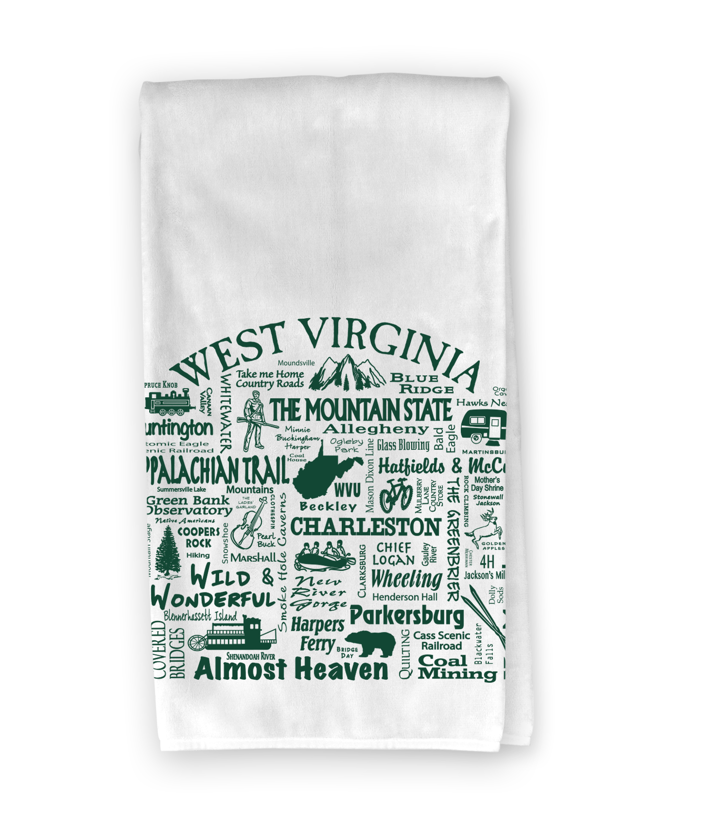 The Buffalo Works - Wholesale Tea Towel - West Virginia Dest. Kitchen Towel - Where Life Takes You3