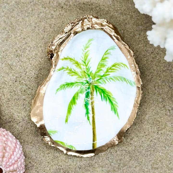 Alison Brooke Designs - Vente Plateaux à bijoux - Plat à babioles en forme de palmier à huîtres 0