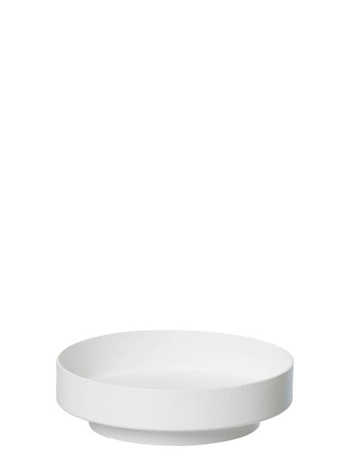 Vienna Pillar Candle Holder & Tray. White for wholesale by Lübech Living
