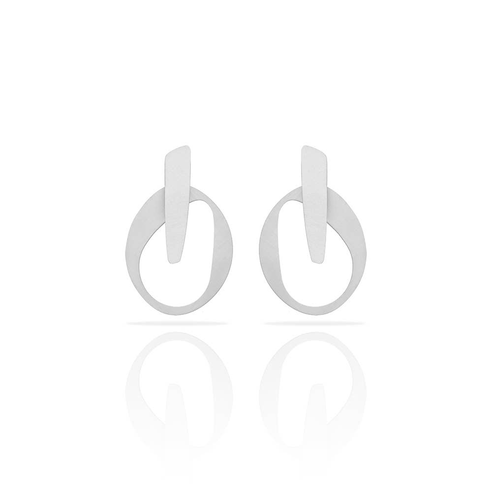 RAS - Wholesale Stud/Post Earrings - Too Much Plus Silver Plated Small Pendants0