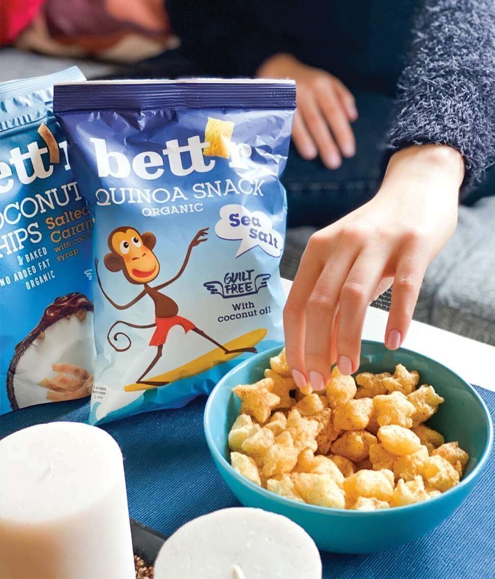 Smart Organic - Wholesale Puffed Snack - Quinoa Snacks Sea Salt, Bio, Bett'r, 50g4