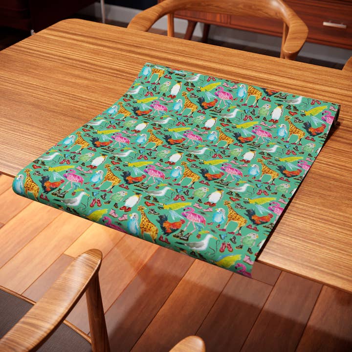 Rosie Webb illustrations - Wholesale Flat Wrap - W014 - Boot Party gift wrap1