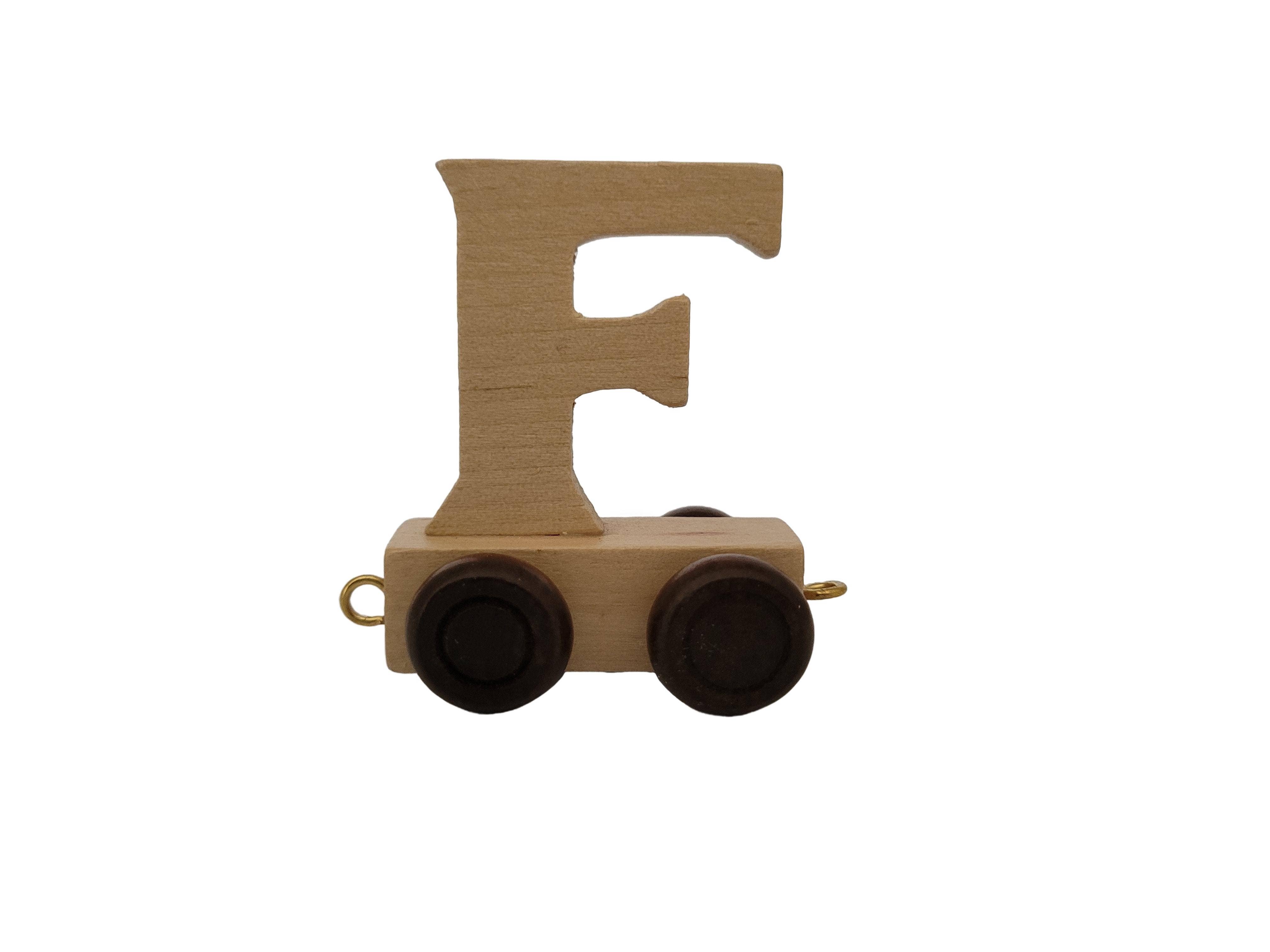 Ryan Town Toys & Gifts - Vente Jouet en bois – enfant - Lettres en bois A-Z - Train de prénom pour enfants (naturel)3