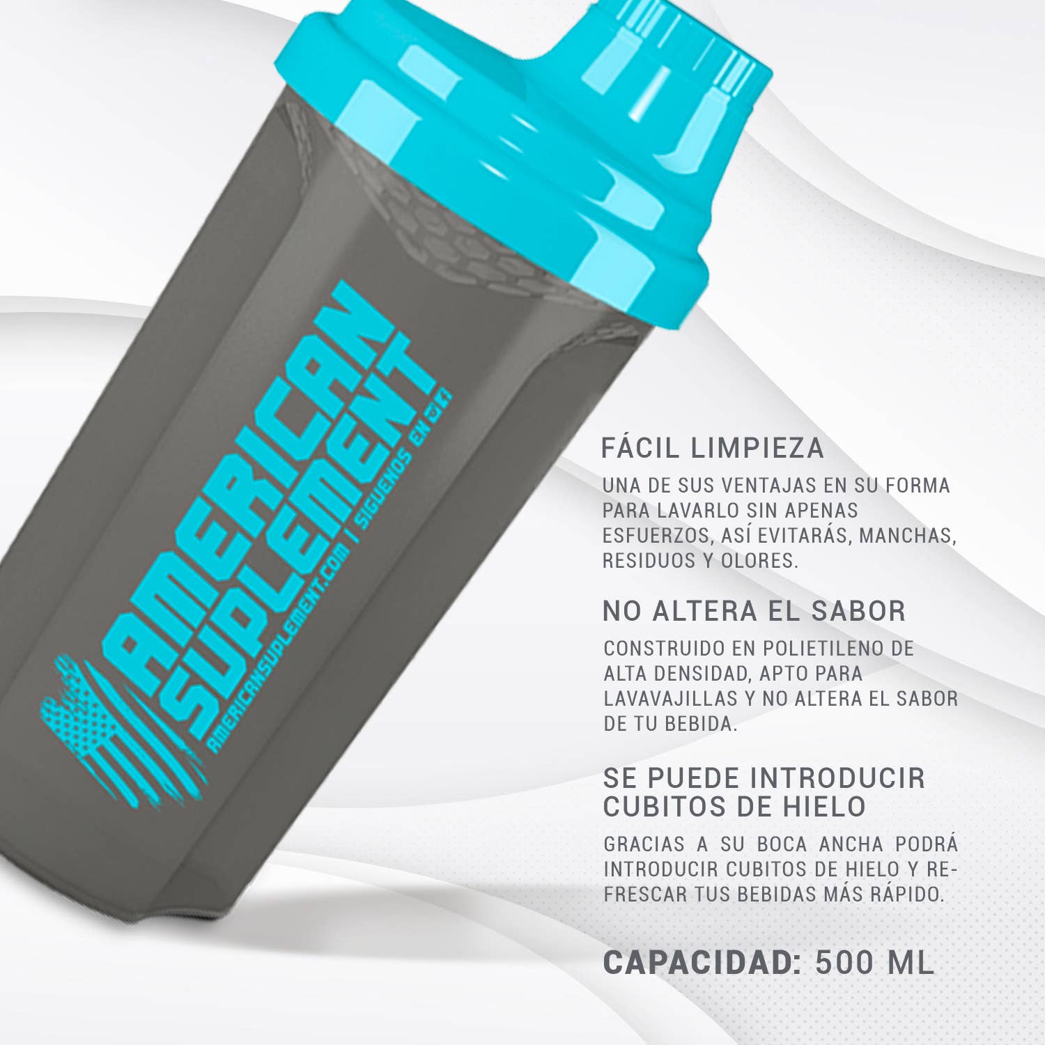 AMERICAN SUPLEMENT S.L. - Wholesale Protein/Superfood Powder - American Supplement Blender 500ml2