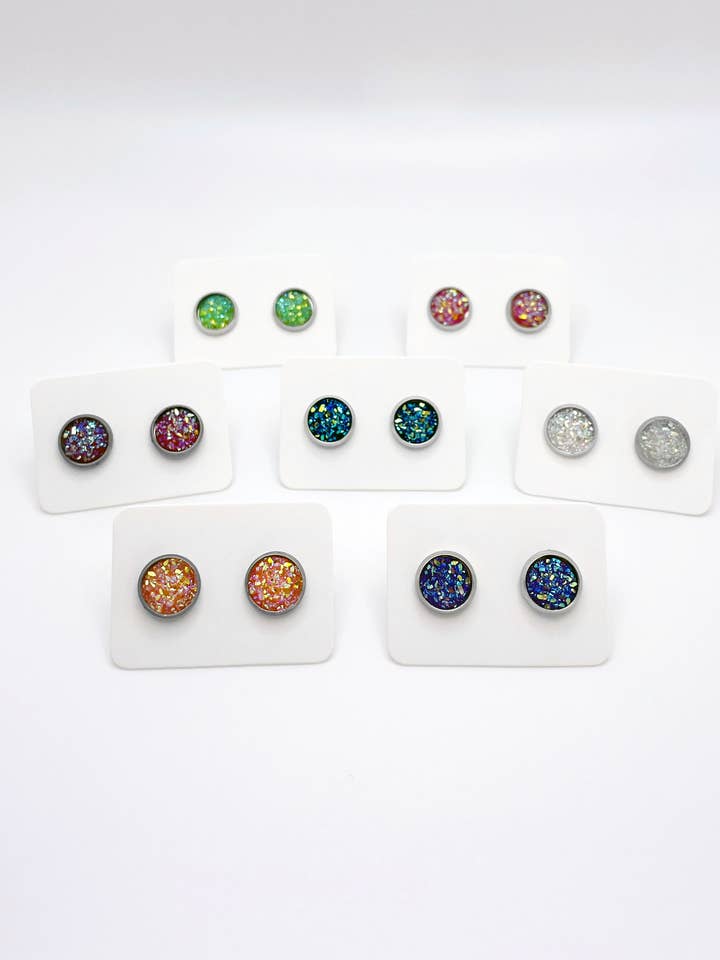 Druzy Stud Earrings for wholesale by CJM Design Studio