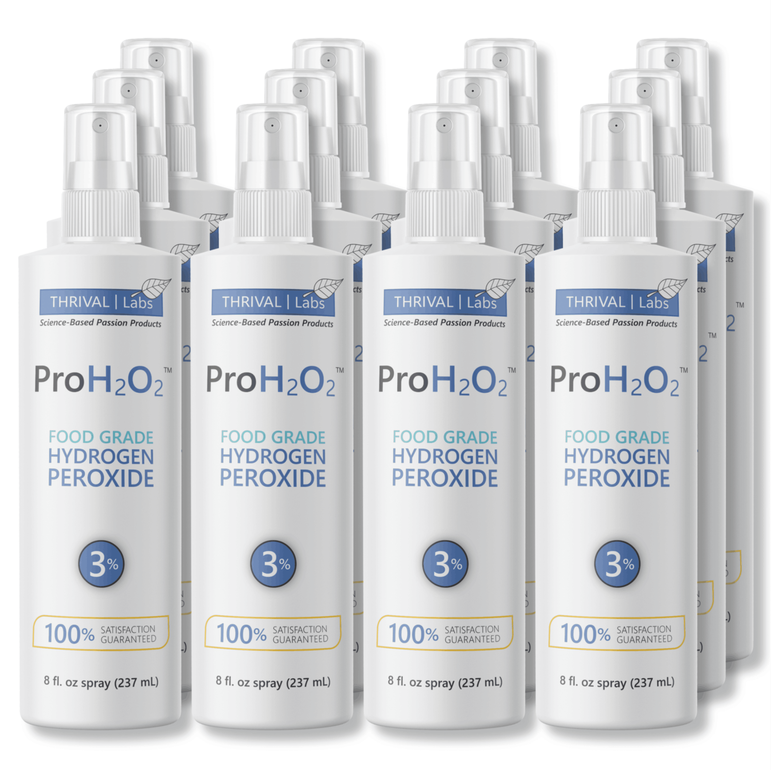 Thrival Labs - Wholesale All-Purpose Cleaning Spray - ProH2O2 3% Food Grade Hydrogen Peroxide Natural Cleaner3