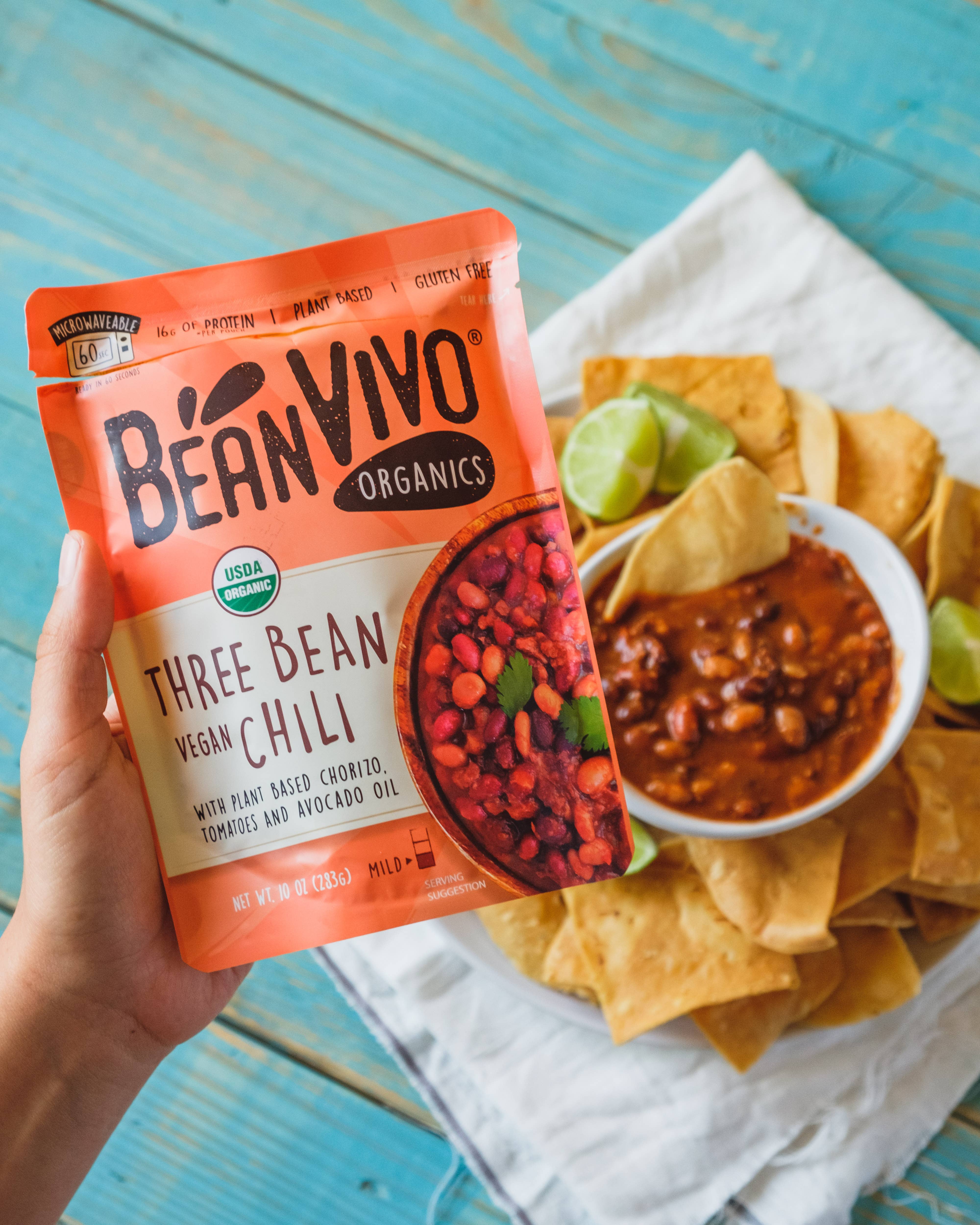 BeanVIVO Organics - Vente Plats préparés à longue durée de conservation - Haricots biologiques - Chili végétalien aux trois haricots (pack de 6)7