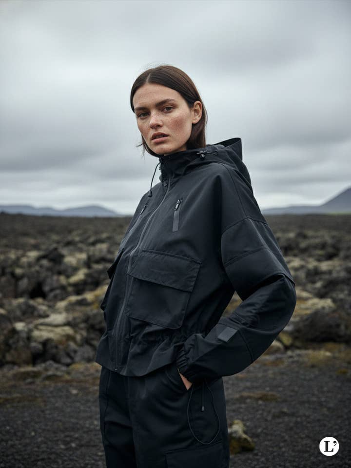 Wasserdichte Techwear-Jacke mit verstellbarer Kapuze für den Großhandel von L'Emotion