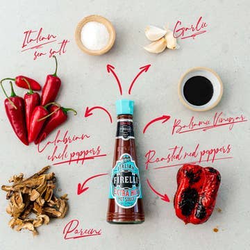 Firelli Hot Sauce – wholesale Stark sås – FIRELLI "EXTRA HOT" italiensk stark sås, 10-pack specialerbjudande6