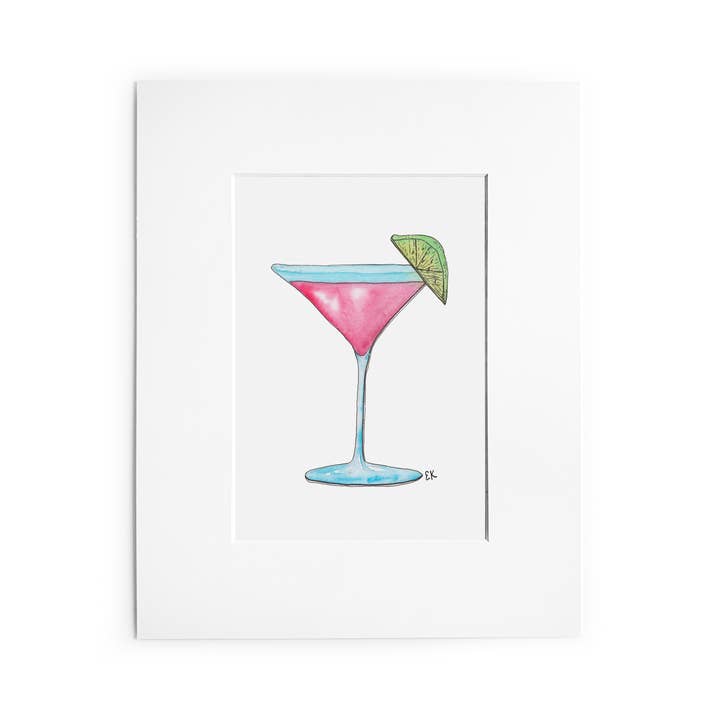 Cosmo 8 x 10" Matted Art Print for wholesale by Eileen Graphics