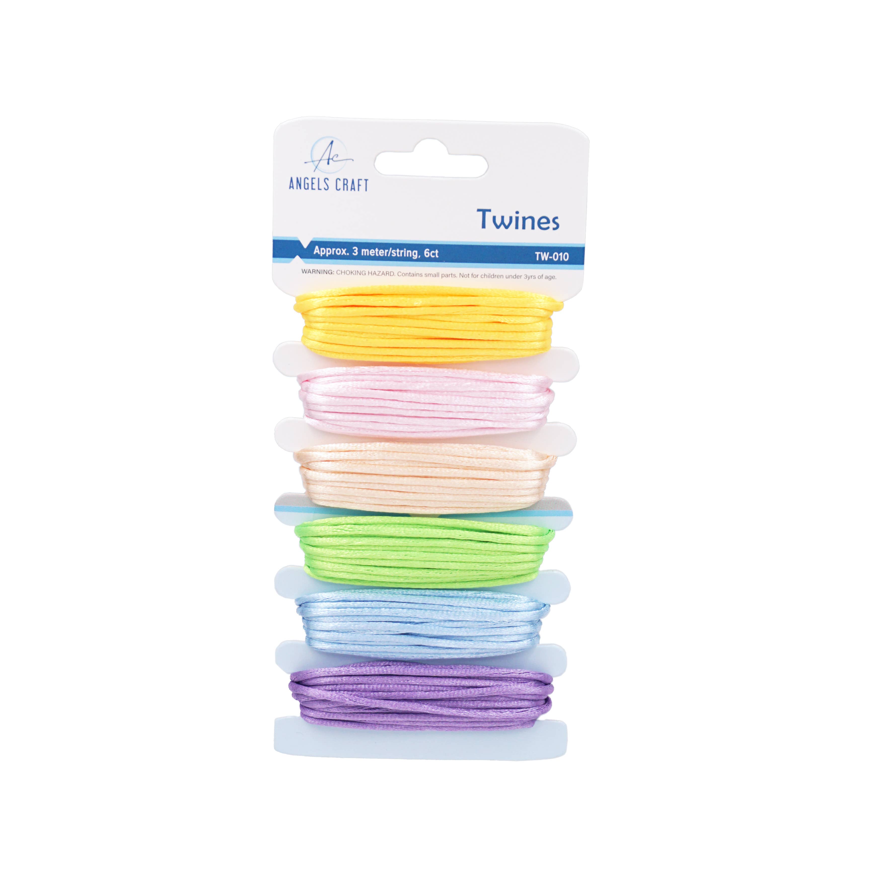 Angels Craft - Wholesale Craft Supplies - Satin Color String in Asst. Colors, 1-ct