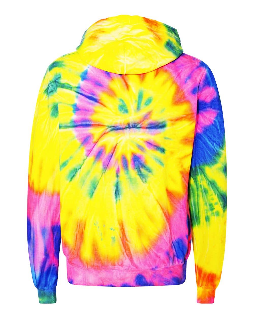 Lucky Avocado - Wholesale Hoodie - Women's - Multi-Color Spiral Hooded Tie-Dyed Sweatshirt2