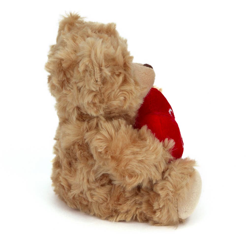 Plushland – Engroshandel Plyslegetøj - Børn og baby – 15 cm & 23 cm Valentine Teddybjørn | Bjørn med "Be Mine" Hjerte2