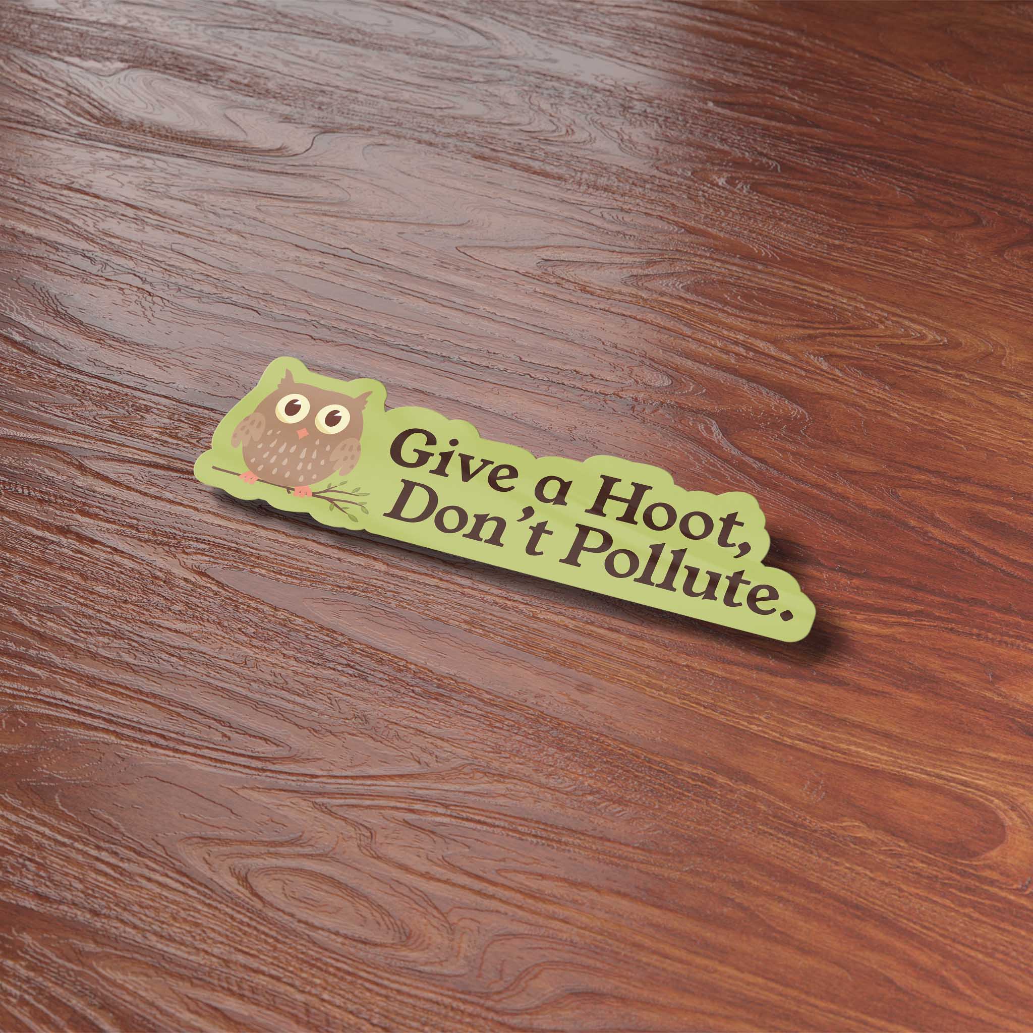 Sentinel Supply - Wholesale Sticker - Give a Hoot Don't Pollute Owl Sticker - 70s Vintage Art2