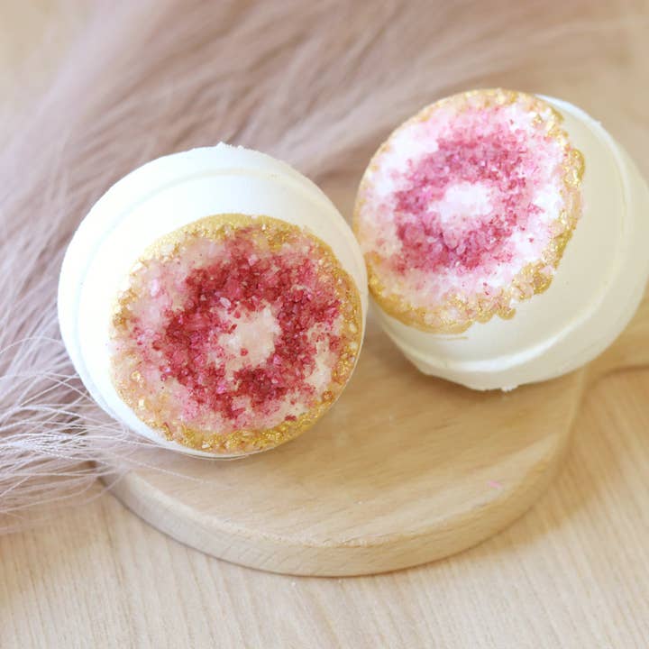 Sudsy Soap Works LLC - Wholesale Bath Bomb/Fizz - Ruby Geode Bath Bomb, Crystal Bath Bomb2