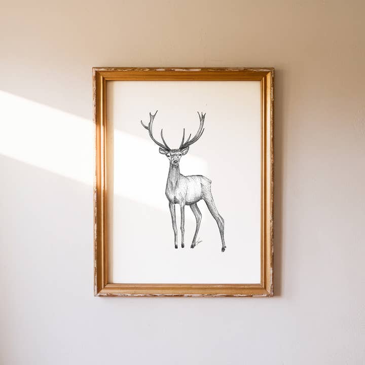 Estampado de ciervo para venta al por mayor de Vanee.ink