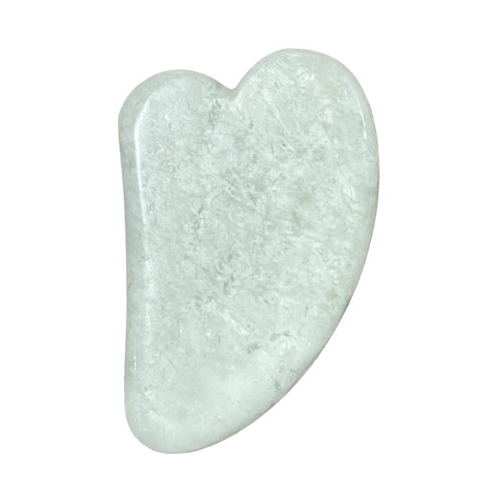 Gua sha in giada a forma di cuore dalla Cina per la vendita all'ingrosso da parte di Foliesbijoux