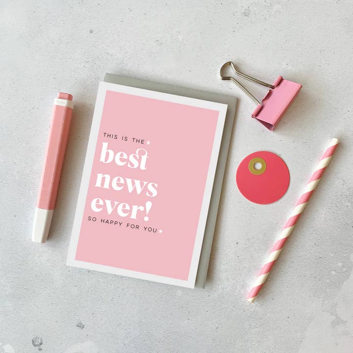 Best News Ever Card for wholesale by Always Sparkle