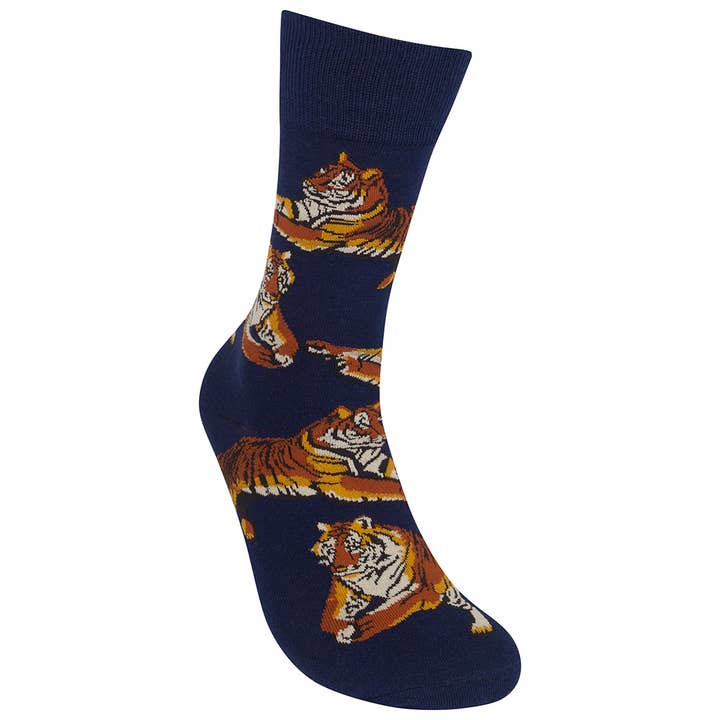 Funatic - About Face Designs - Nice Enough Merch Co - Venta al por mayor Calcetines - Unisex - Calcetines de Tigre - Liquidación | Funatic