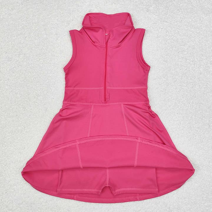 Aier Wholesale - Vente Robe de sport – enfant - Robes de sport à fermeture éclair et longueur genou pour bébés filles Sibling 5 Colors3