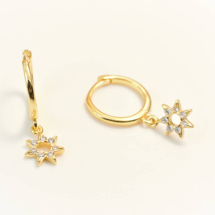 Sonnenohrringe - Gold Sonne Ohrringe - Geschenk für sie für den Großhandel von Diat