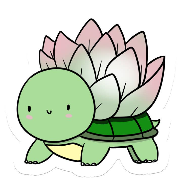 Rebel and Siren Stickers - Wholesale Sticker - Succulent Turtle | Plants | Animal | Waterproof Sticker | 3"0