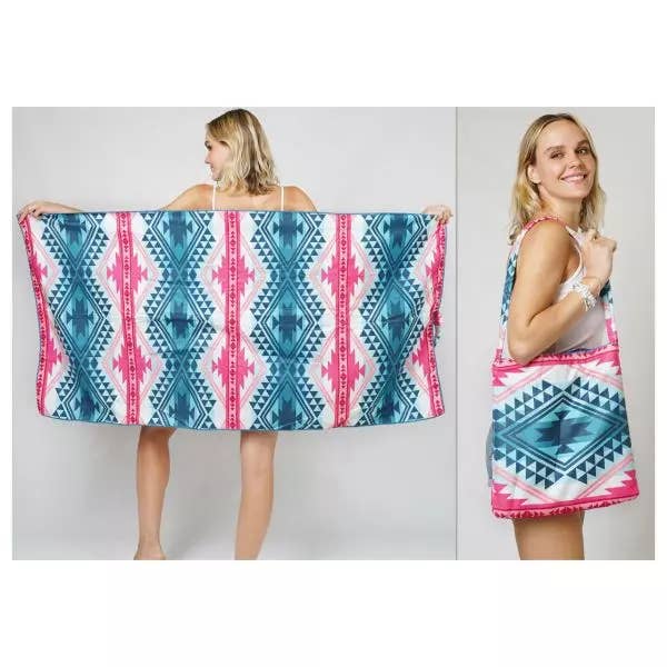 Toalla de playa y bolsa de mano 2 en 1 (paquete de 2) para venta al por mayor de Sok-it by H2 LLC