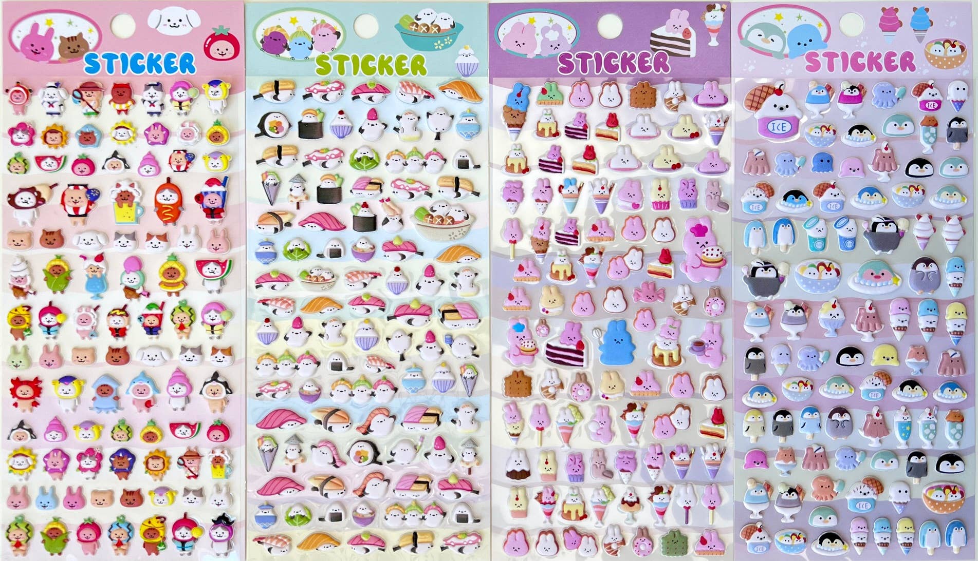 BCmini - Wholesale Sticker - 11024 Tiny Animal Puffy Assorted Stickers-121