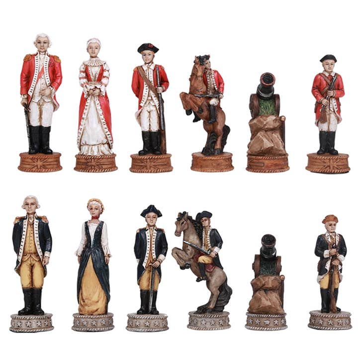 Pacific Trading - Wholesale Board Game - 12788 Revolutionary War Chess Set