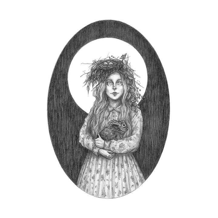 Caitlin McCarthy Art – Großhandel Kunstdruck – Ostara Kunstdruck - Germanische Göttin des Frühlings