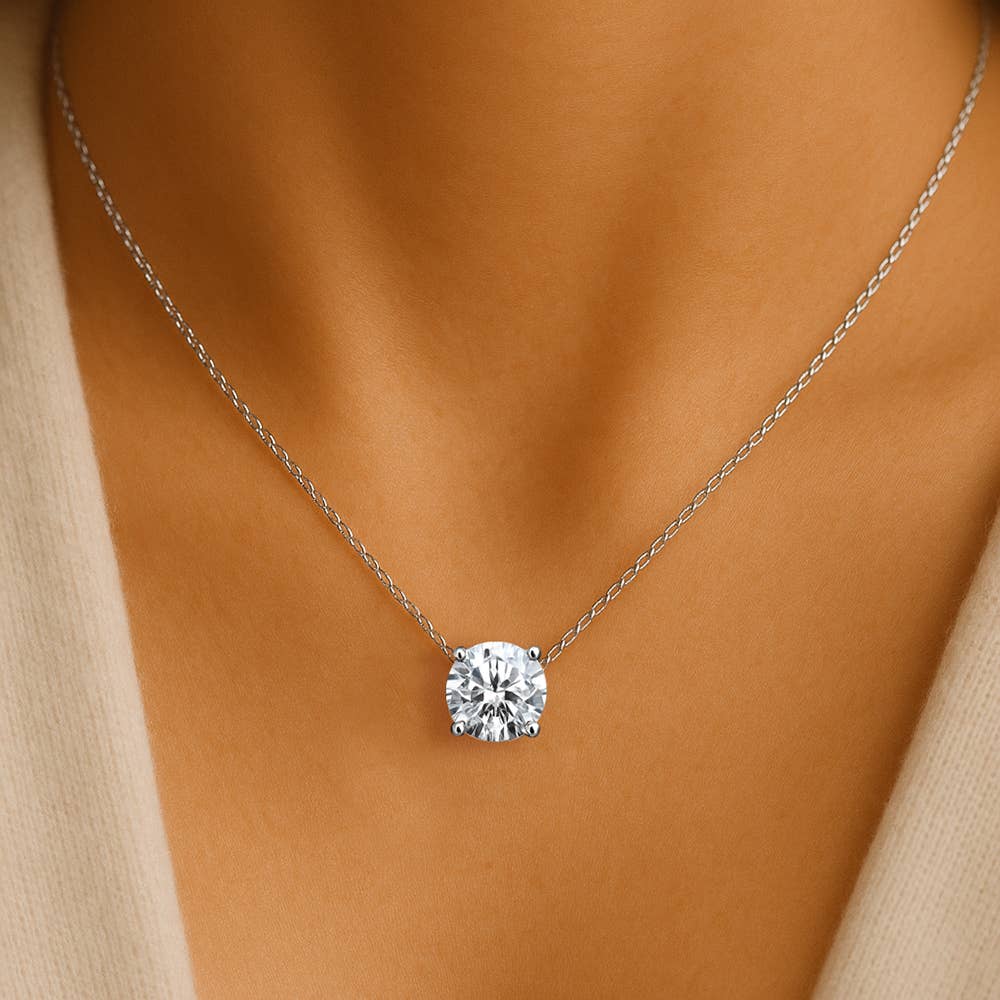 Maya J - Vente Colliers à pendentif - Collier Solitaire en Or 14K avec Diamant de Laboratoire Certifié32