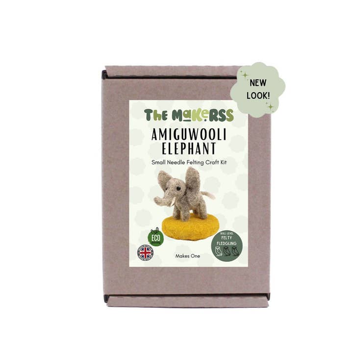 The Makerss - Wholesale Craft Sewing Kit - Elephant Amiguwoolli Mini Needle Felt Kit2