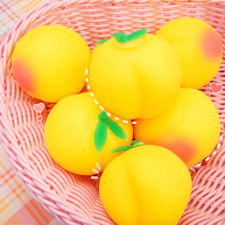 Kawaii Slime Company - Wholesale Squishy Toy - Kids & Baby - Just Peachy! Cute Georgia Peach Stress Ball (12pcs/case)5