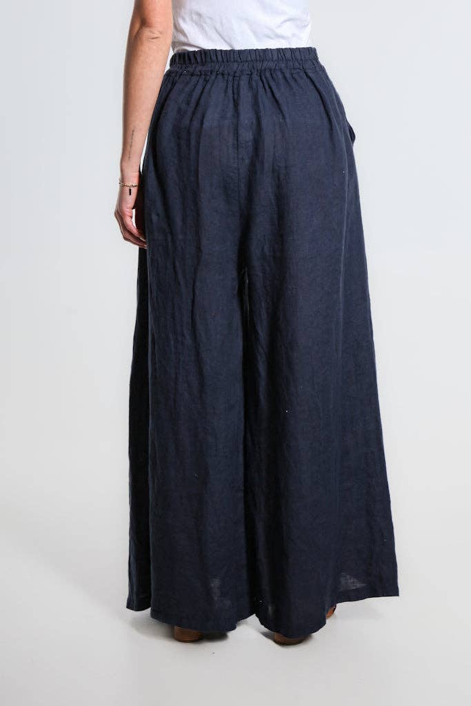 TINA Stephens Italy/Tees By Tina - Vente Pantalon – femme - Pantalon large en lin Angelena (PL187)23