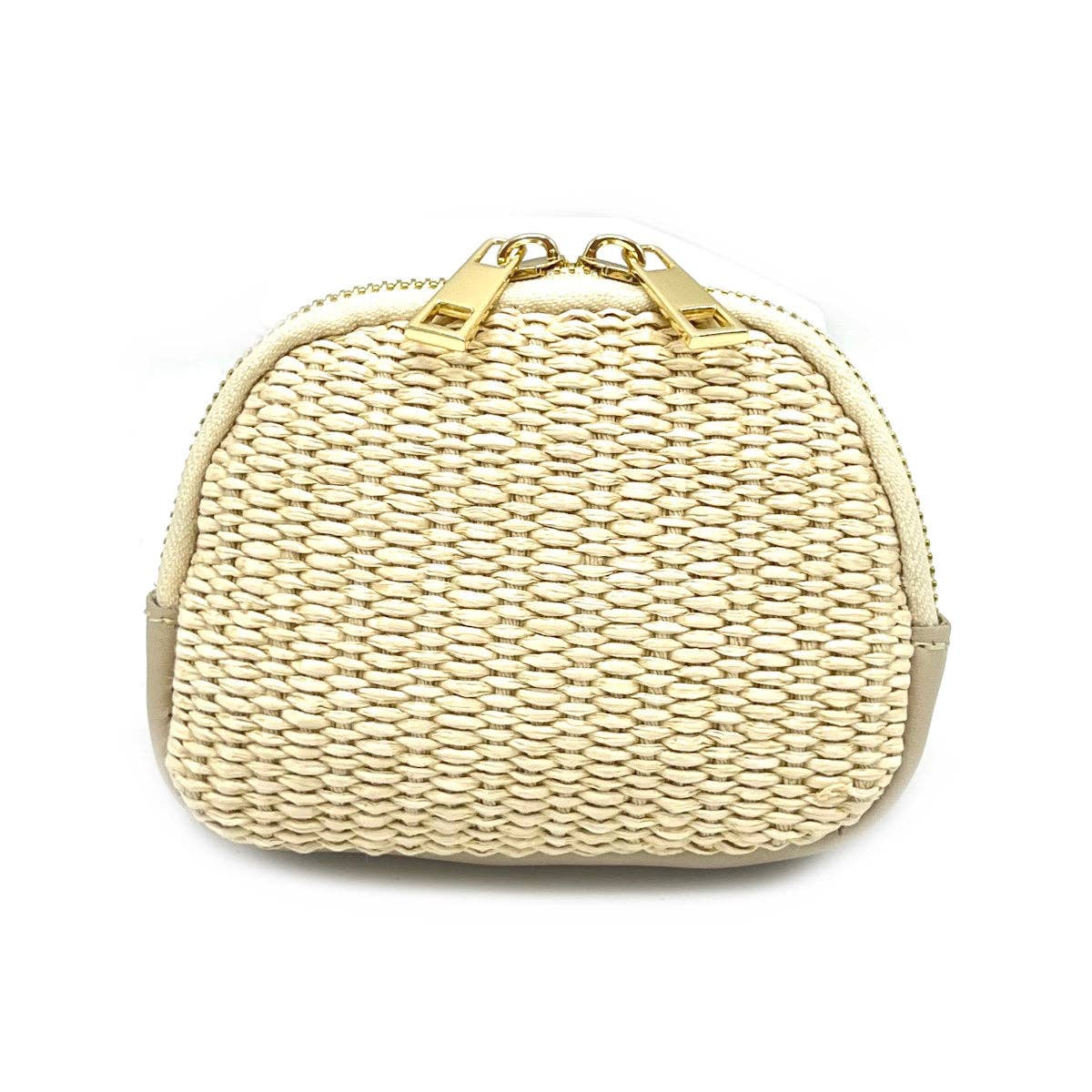 Suie Valentini srl - Wholesale Coin Purse - Women's - Summer collection, leather and raffia purse, art. PO019