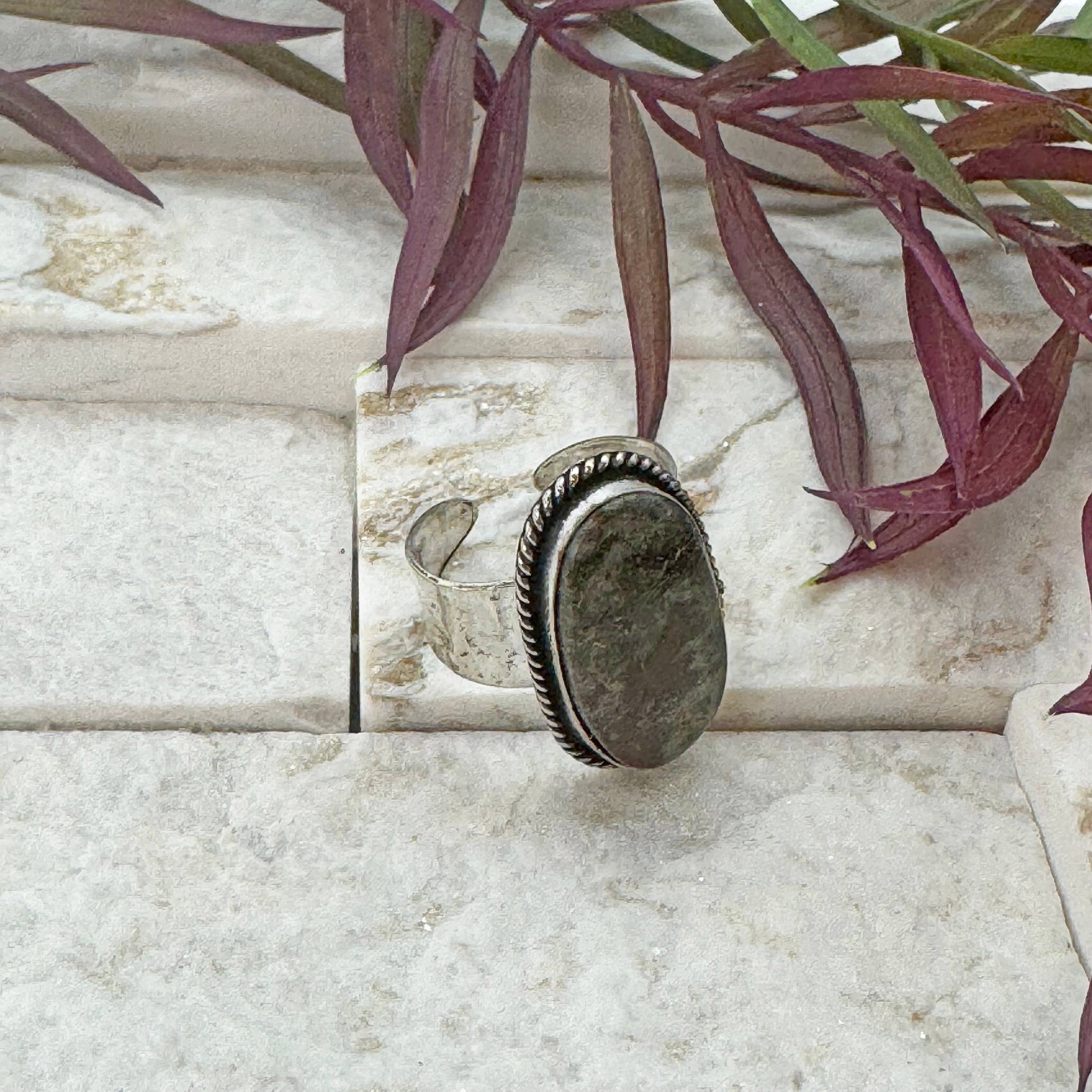 Anju Jewelry - Venta al por mayor Anillos grandes/de cóctel - Anillo de piedra semipreciosa Kashi hecho a mano - Piedra de dragón1